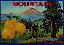 Mountain Brand - Pear Crate Label - Portland Oregon - 42 Lbs picture