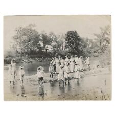 Vintage Snapshot Photo People At Kill Kare Sunday School Picnic 1911 Antique picture
