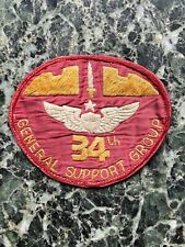 Guaranteed Original Vietnam War 34th Aviation Avn Gp Hand Made Helicopter Patch picture