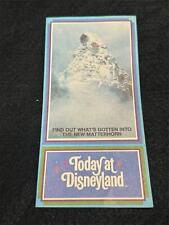 Today at Disneyland 1979 Program Matterhorn Cover Aug 5-18 (Black Hole back) picture