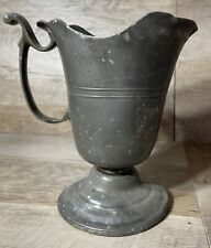 Antique Pewter Wine Jug 7 1/4” Tall Read picture
