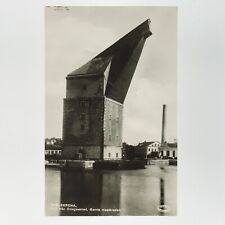 Karlskrona Old Mast Crane RPPC Postcard c1915 Sweden War Shipyard Building C3250 picture