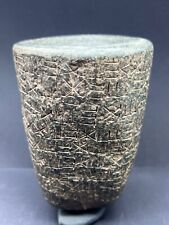 Sumerian Antiquities Rare Ancient Old Hard Stone Wine Rython Pike With Alphabet picture