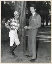 1948 Press Photo Alfred G. Vanderbilt and Horse Jockey - tub32234 picture