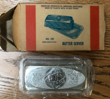 1964-65 New York World's Fair Plastic Unisphere Butter Server in original box picture