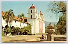 c1980s Old Mission Church~Santa Barbara California~VTG CA Postcard picture
