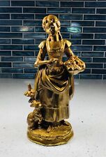 French Gilt Bronze Female Figurine Victorian Mid 19th/20th Century Porcelain picture