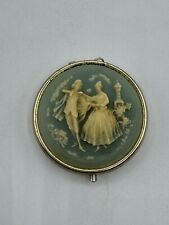 Vintage 1970s Cameo Pill Box Stash Trinket Dancing Couple Lovers Hong Kong picture