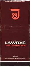 Beverly Hills California Lawry's The Prime Rib Vintage Matchbook Cover picture