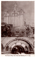 Vintage 1912 Municipal Building. City Hall & Subway New York City PCB-6E picture
