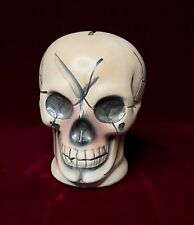 Vintage 1950s 1960s Halloween Skull Bank Pirate Japan w/ Original Stopper picture