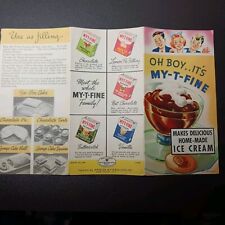 2 Vintage MY-T-FINE Pudding Desserts Advertising Recipe Pamphlets  picture