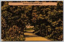 Michigan Greetings from Wayland MI c1943 Postcard picture