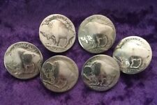 Six Great Looking Authentic Buffalo Nickel Buttons picture