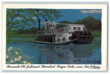 c1930's Old-Fashioned Steamboat Bayou Teche Near NewOrleans LA Postcard picture