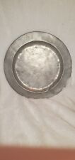 rare antique 18th century English forged pewter dinner plate charger London dish picture
