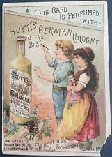 1880's EW Hoyt's German Cologne Victorian Trade Card Lowell, Massachusetts picture