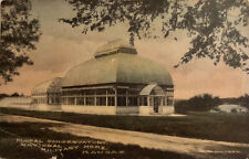 Hand Colored Postcard Floral Conservatory at National Military Home, Kansas~ 02 picture