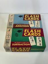 Vintage 1962 Milton Bradley Self Teaching Flash Cards Subtraction & Addition picture