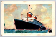 SS America United States Lines France England Germany Ireland C1939 Postcard G5 picture