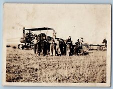 Grand Pointe Winnipeg Canada Postcard RPPC Photo Farming Threshing Farmer Scene picture