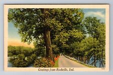 Rushville IN-Indiana, General Greetings, Antique, Vintage Souvenir Postcard picture