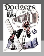 1954 Brooklyn Dodgers yearbook Program Cover 16 x 20 Baseball Wolrd Series picture