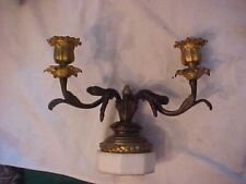 GREAT Gold Gilt Highlight 2 Tone French Bronze Art Nouveau 2 Arm Candelabra picture