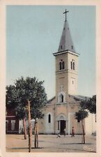 Tenes Algeria Africa Harbor Downtown 1920s Church Children Play Vtg Postcard Q5 picture
