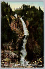 Postcard Washington Beautiful Fairy Falls Mt Rainier picture
