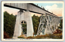Petersburg, Virginia - Soldiers Guarding A.C.L Bridge - Vintage Postcard picture