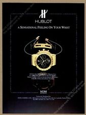 1995 Hublot MDM 3 dial gold sports watch photo vintage print ad picture