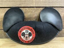 Vintage Walt Disney Productions Mickey Mouse Ears Black Hat picture