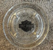Vintage Harley-Davidson Motor Cycles Ashtray Glass Black Label  Very Hard 2 Find picture