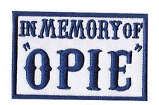 In Memory of OPIE Outlaw EMBROIDERED 3.5 inch BIKER PATCH (NVY BLUE) picture