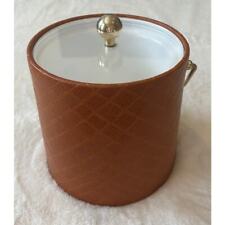 Vintage Mid Century Modern Faux Leather Bar Ware Ice Bucket picture