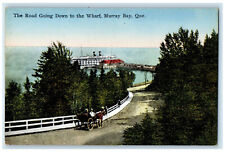 c1910 The Road Going Down to the Wharf Murray Bay Quebec Canada Postcard picture