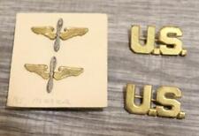 WW II US ARMY AIR FORCE USAAF OFFICER'S N S MEYER LAPEL INSIGNIA picture