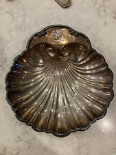 Antique Silver Plate Clam Shell Dish 5.5