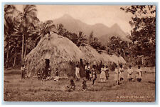 Fiji Postcard A Mountain Village Fijian Amongst The Hills c1910 Tuck Art picture