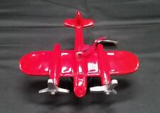 Vintage Pottery Barn Red Plane Christmas Ornament 6.5” x 5.25” picture