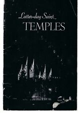 Latter-Day Saint LDS Mormon Temples booklet 1937 history photos picture