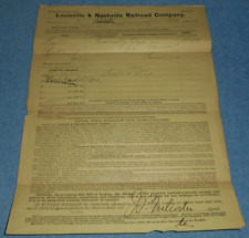 1892 Louisville & Nashville Railroad Co Bill of Lading Turner Day Woolworth Fire picture