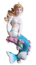 Kurt Adler Ornament Blonde Mermaid Holding Shell 4