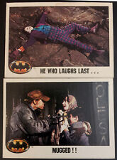 Cards: 2 Vintage 1989 Batman Trading Cards used picture