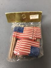 Vintage 13 Star AMERICAN  FLAG  Toothpicks  1”x1 1/2” ~FREE SHIPPING USA 🇺🇸 picture