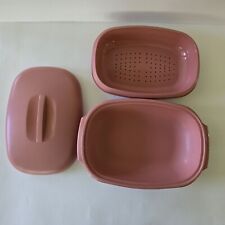 Vintage Tupperware Microwave 3 Piece Steamer- Dusty Rose picture