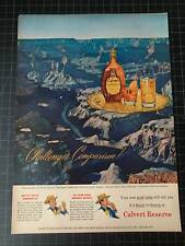 Vintage 1950 Calvert Reserve Whiskey Print Ad picture