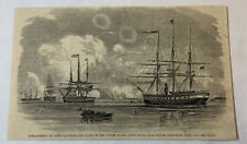 1861 magazine engraving~BOMBARDMENTS OF FORTS HATTERAS AND CLARK picture