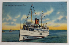 ca 1950s MA Postcard Cape Cod Provincetown Massachusetts Steamship SS Steel Pier picture